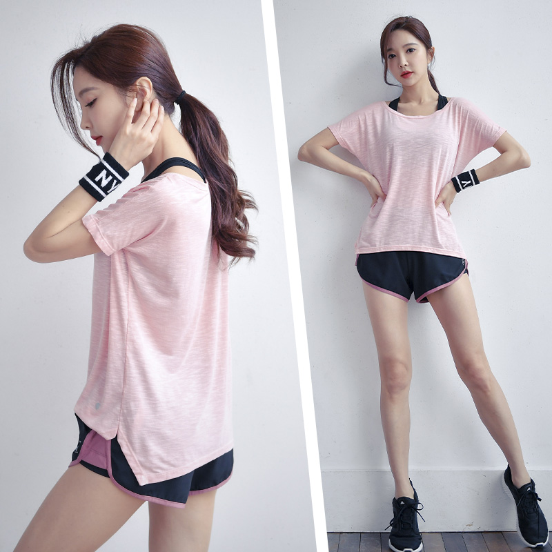 Morning running suit female summer Internet Red relaxed gym Yoga outdoor speed dry clothes running casual suit