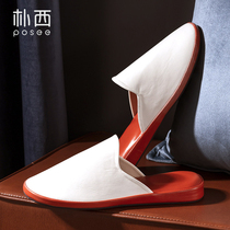 Puxi 2021 new simple real sheepskin slippers indoor spring and summer home mens fashion light luxury womens home cool drag