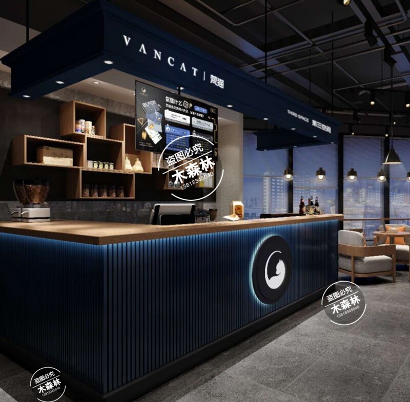 Canburg Guest Collection Silver Counter Burger Reception Desk Grilled Lacquer Luminous Character Foreground Milk Tea Shop Convenience Store Beauty Salon Bar