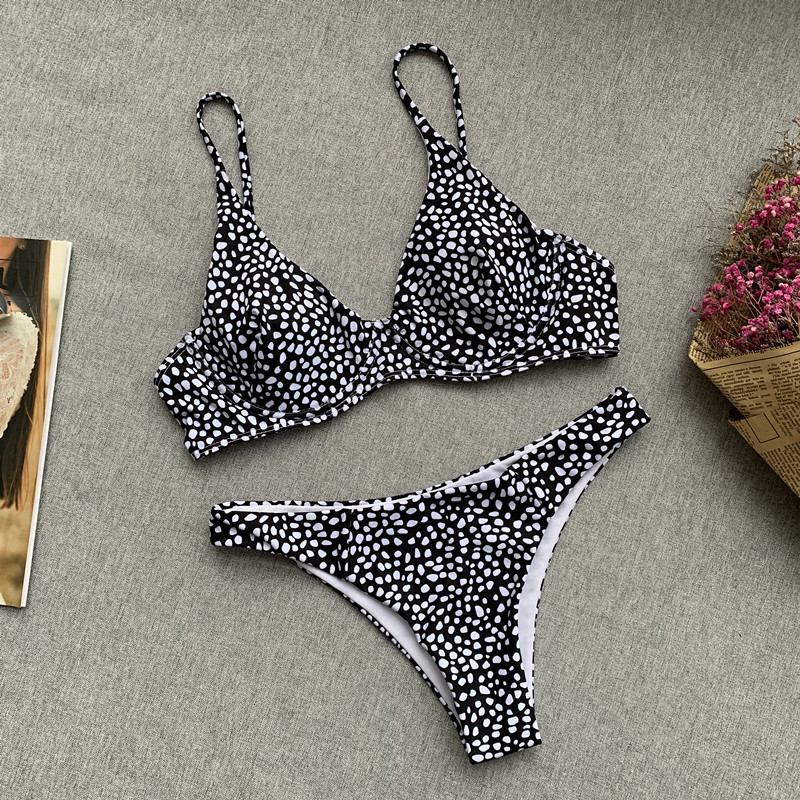 Polka Dot Bikini sexy áo tắm chia Phuket BIKINI - Bộ đồ bơi hai mảnh 	đồ bơi 2 mảnh cột chéo eo	