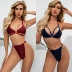 Âu Mỹ bikini khoét rỗng gợi cảm áo tắm xẻ tà siêu nhỏ nữ thần áo tắm sexy cạp cao bikini - Bikinis