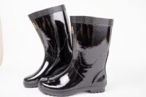 3539 mens high tube plastic rain boots black waterproof rain boots wear-resistant high waist rain shoes