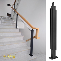  Stair handrail Stainless steel railing column Balcony Indoor glass fence Household custom modern minimalist fence