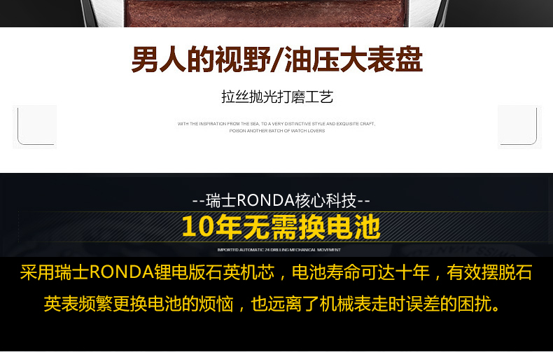 Bracelet montre pour homme - Ref 3271033 Image 23