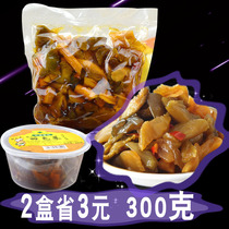 Minnan specialty four-color vegetable bag 300g pickled kimchi coriander heart sauce crispy radish ginger slices with meal
