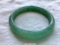 Laokeng ice seed full of lake green beer green positive circle flat mouth emerald bracelet safety bracelet Jade bracelet A goods have certificate