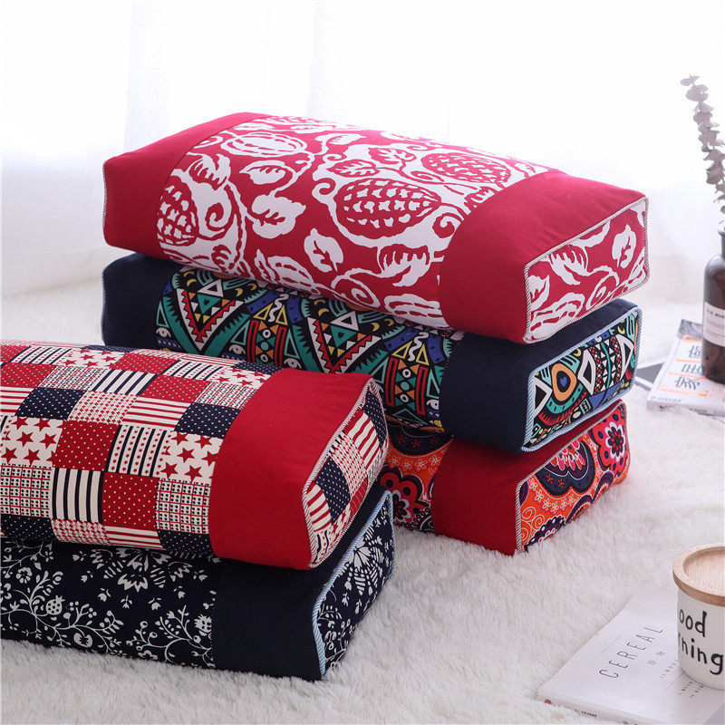 Buckwheat skin pillow cotton old coarse cloth cervical health pillow traditional neck pillow single cotton removable washable pillow core