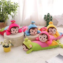 Cartoon cotton pillow sausage monkey 0-1-3-6 years old children baby pillow core buckwheat skin pillow