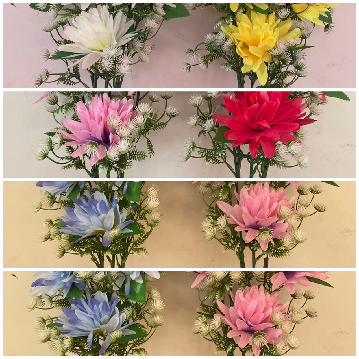 厂家直销仿真花束菊花单支假花绢花塑料清明祭祀装饰摆放花束批详情4