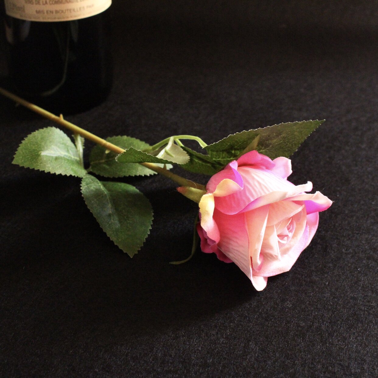 厂家仿真单支玫瑰花束假花绢花干花家居装饰客厅卧室餐桌摆件婚庆详情13