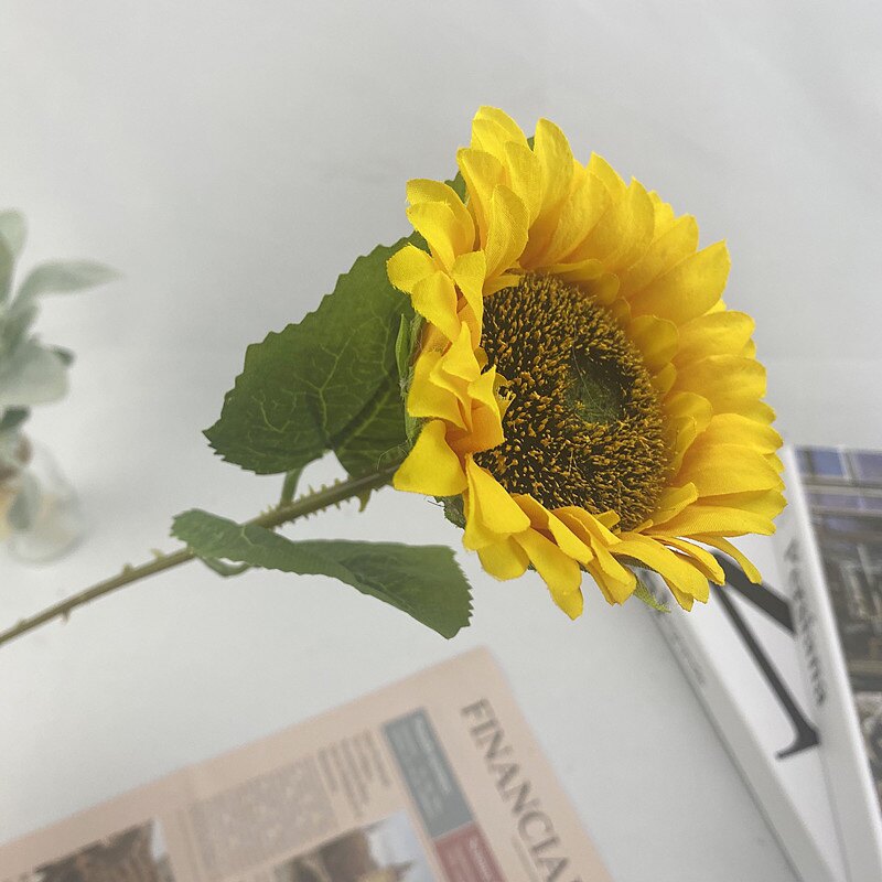 向日葵仿真花客厅摆设塑料假花摆件装饰品餐桌干花拍照道具大花束详情8