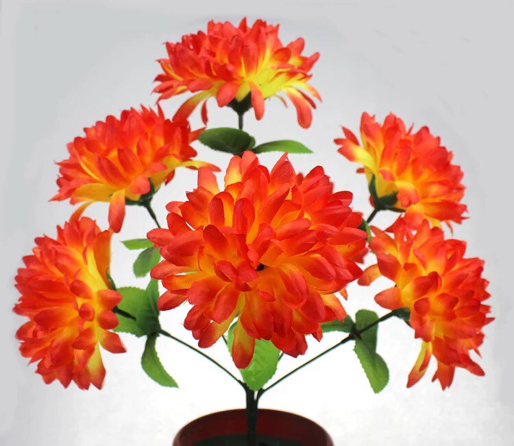 7头菊花清明仿真墓地装饰祭祀扫墓塑料绢花假花盆栽陵园花束详情5