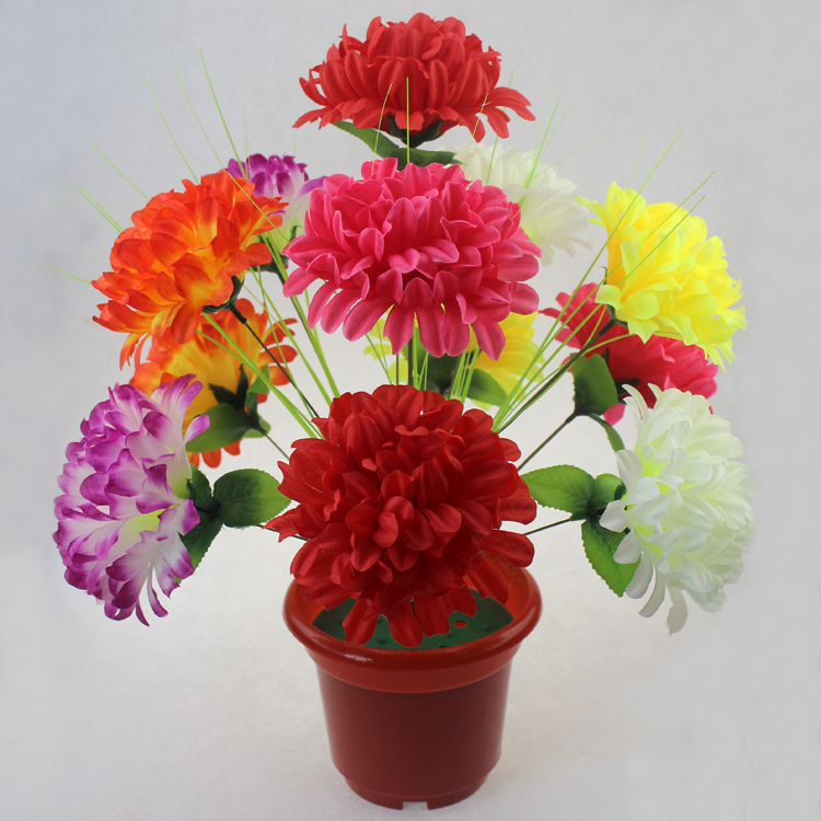 18头清明扫墓假菊花祭祀仿真花墓地摆放永生花上坟用花花束塑料详情16