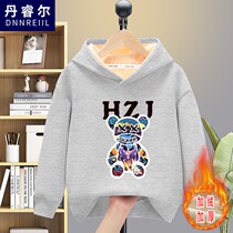 Boys and boys cartoon hooded sweater 2022 new autumn and winter childrens baby fashion loose and comfortable long-sleeved tide