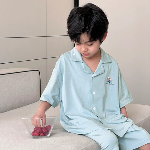 Летняя одежда, пижама, детский летний комплект, короткий рукав