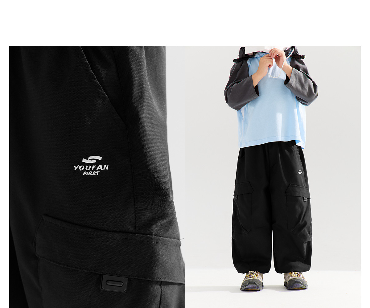 Zhen Youfan Boys' Pants Autumn New Style Children's Cargo Pants Spring and Autumn Big Boys' Long Pants Autumn Outdoor Hiking Pants — 38