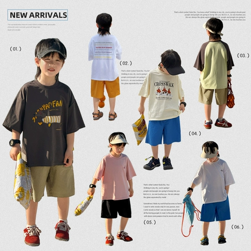 Летняя одежда, шорты, тонкие летние хлопковые штаны для мальчиков, подходит для подростков