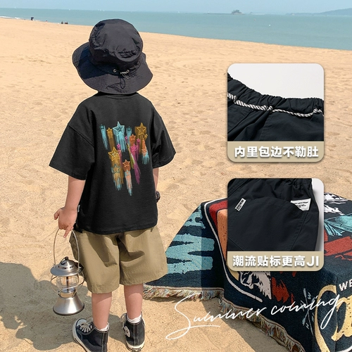 Летняя одежда, шорты, тонкие летние хлопковые штаны для мальчиков, подходит для подростков