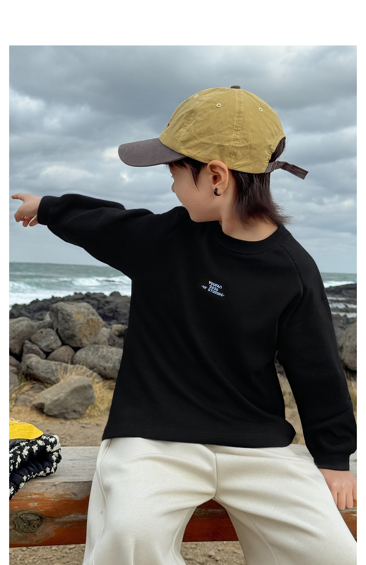 Boys' Sweatshirt Long-Sleeve T-Shirt White Base Shirt Early Autumn 2026 New Style for Older Children Boys' Top Clothing Outfit — 57