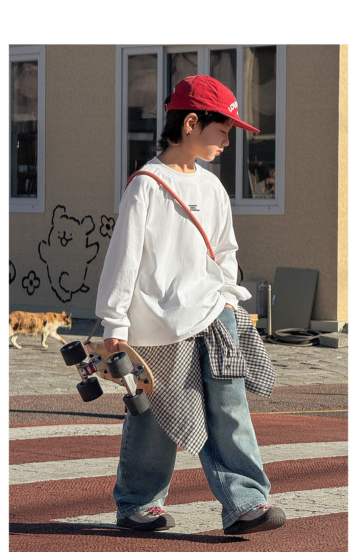 Boys' Sweatshirt Long-Sleeve T-Shirt White Base Shirt Early Autumn 2026 New Style for Older Children Boys' Top Clothing Outfit — 17