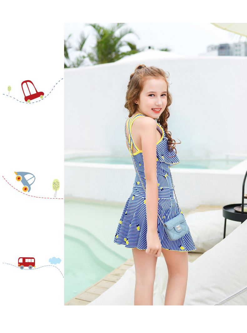 2019 trẻ em mới đồ bơi bé gái một mảnh kiểu váy phẳng góc cỡ lớn bé trai lớn bé gái học sinh siêu tiên áo tắm - Bộ đồ bơi của Kid đồ bơi elsa