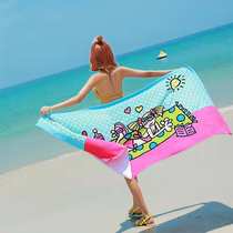 Bath towel Childrens special big virgin beach towel Absorbent quick-drying hairless household hot spring bathrobe