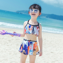 Child Split Swimsuit Girl Bubble Spa South Korean Version Walk Show Fashion Princess Dress Style CUHK Girl Girl Swimsuit