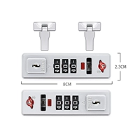 S071#Замки таможенные пара 2 шт (серебро)