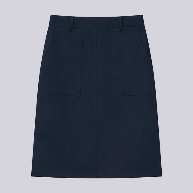 Hazzys Haggis 2024 Spring New Fitted Workwear Straight Skirt Skirt Short Skirt ສໍາລັບແມ່ຍິງ