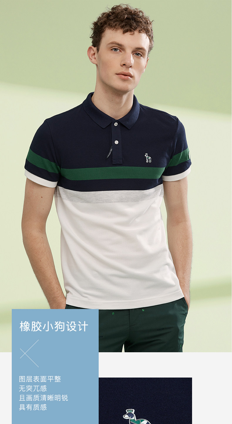 LG时装旗下中高端品牌 Hazzys 哈吉斯 男士英伦风短袖Polo衫 图3