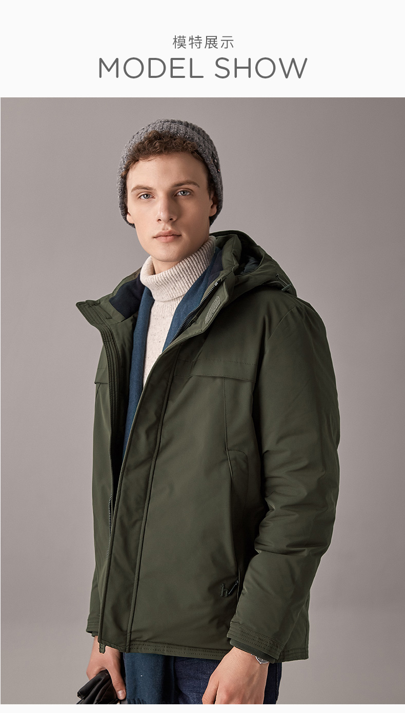 LG时装旗下中高端品牌 Hazzys 哈吉斯 男士短款加厚羽绒服 图12