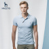 Hazzys Hajis mùa hè cotton ngắn tay T-Shirt nam màu rắn POLO áo sơ mi giản dị Slim Hàn Quốc phiên bản của xu hướng áo sơ mi Polo