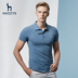 Hazzys Hajis mùa hè cotton ngắn tay T-Shirt nam màu rắn POLO áo sơ mi giản dị Slim Hàn Quốc phiên bản của xu hướng áo sơ mi Polo