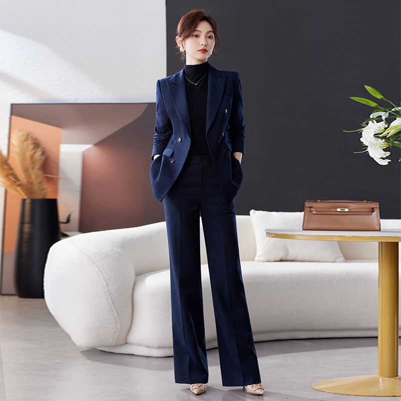 Women's Suit Jacket 2026 New Plaid Texture Thick Formal Casual Office Wear Pants Set Autumn and Winter Outfit Women's Suit Jacket 2026 New Plaid Texture Thick Formal Casual Office Wear Pants Set Autumn and Winter Outfit