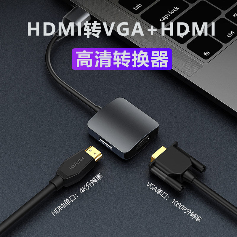 HDMI turn VGA HDMI converter turn connector with audio notebook display TV projector