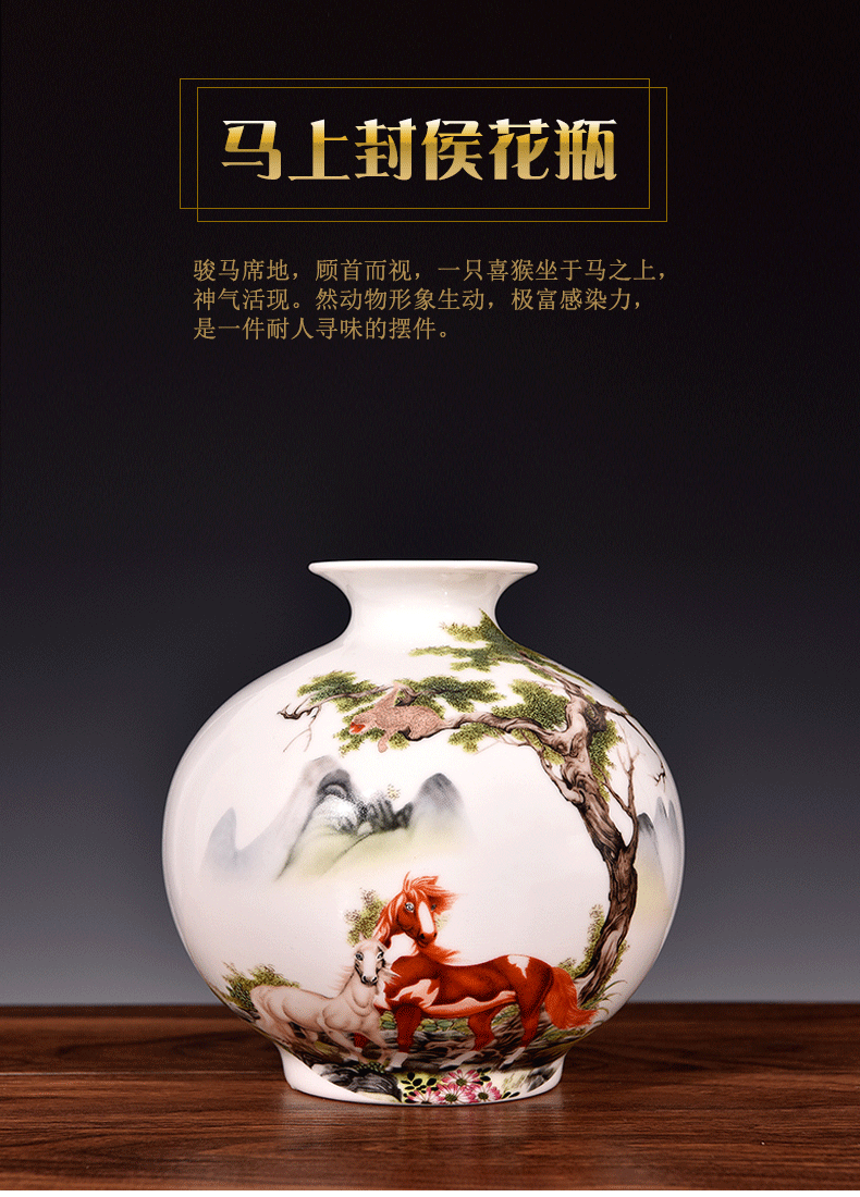 Vase living room place flower arranging modern home wine ark, adornment small place jingdezhen ceramics process