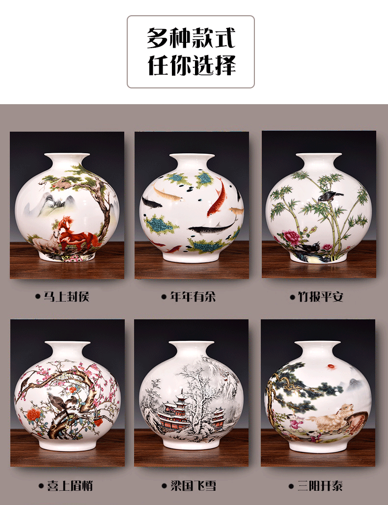 Vase living room place flower arranging modern home wine ark, adornment small place jingdezhen ceramics process