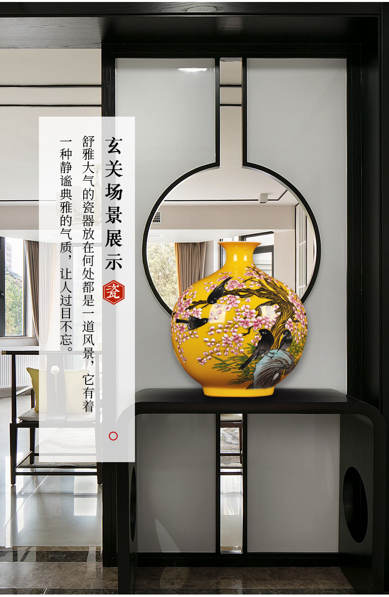 Jingdezhen porcelain ceramic vases, flower receptacle furnishing articles porch TV ark, sitting room of Chinese style household decoration process