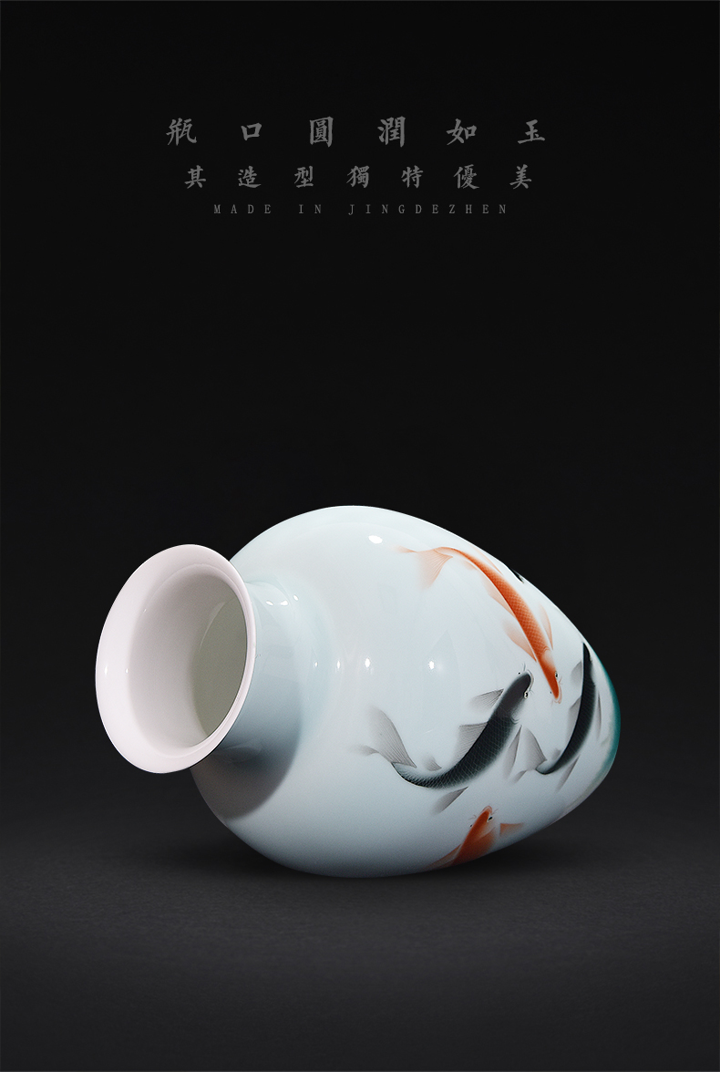 Jingdezhen ceramic hand - made well - off lohan vase furnishing articles living room flower arranging Chinese vases, arts and crafts