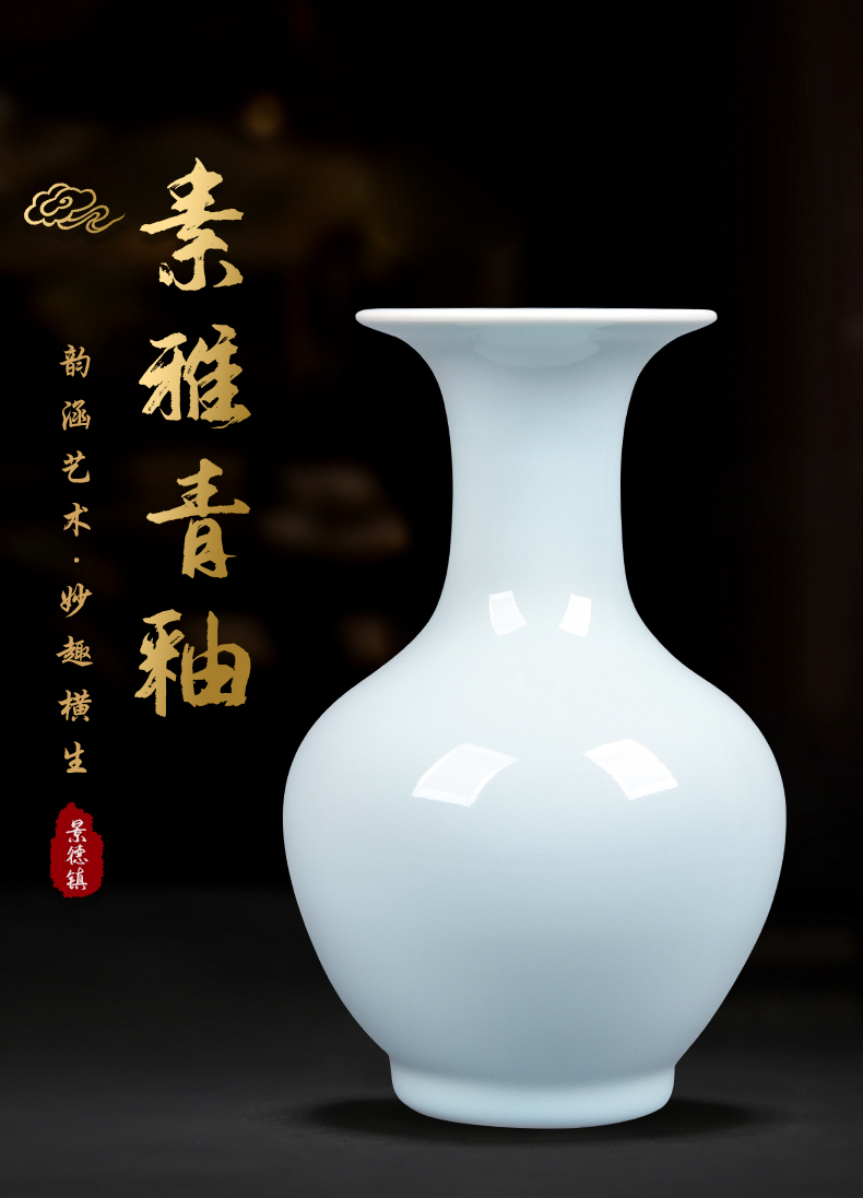 Jingdezhen ceramic vases, flower arranging furnishing articles color glaze porcelain sitting room bedroom to decorate the study of Chinese style household furnishing articles