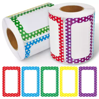 300 roll color name sticker paper self-adhesive label kindergarten handwritten name sticker arm seat sticker