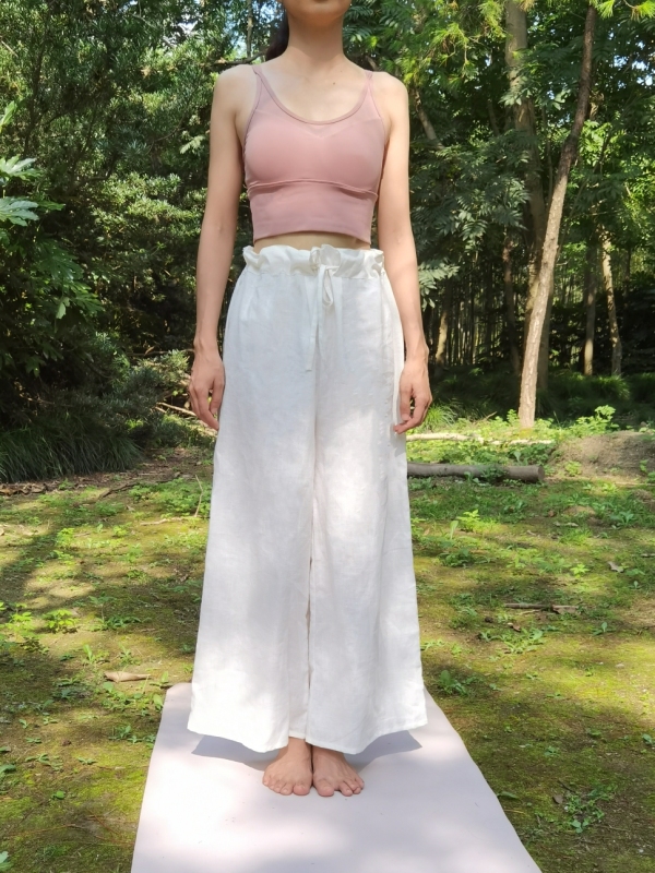 Yoga Barn/Indian Traditional Yoga Pants, Cotton and Linen Classical Yoga Pants, Loose and Comfortable Women's Wide-Leg Pants, One Size Fits All