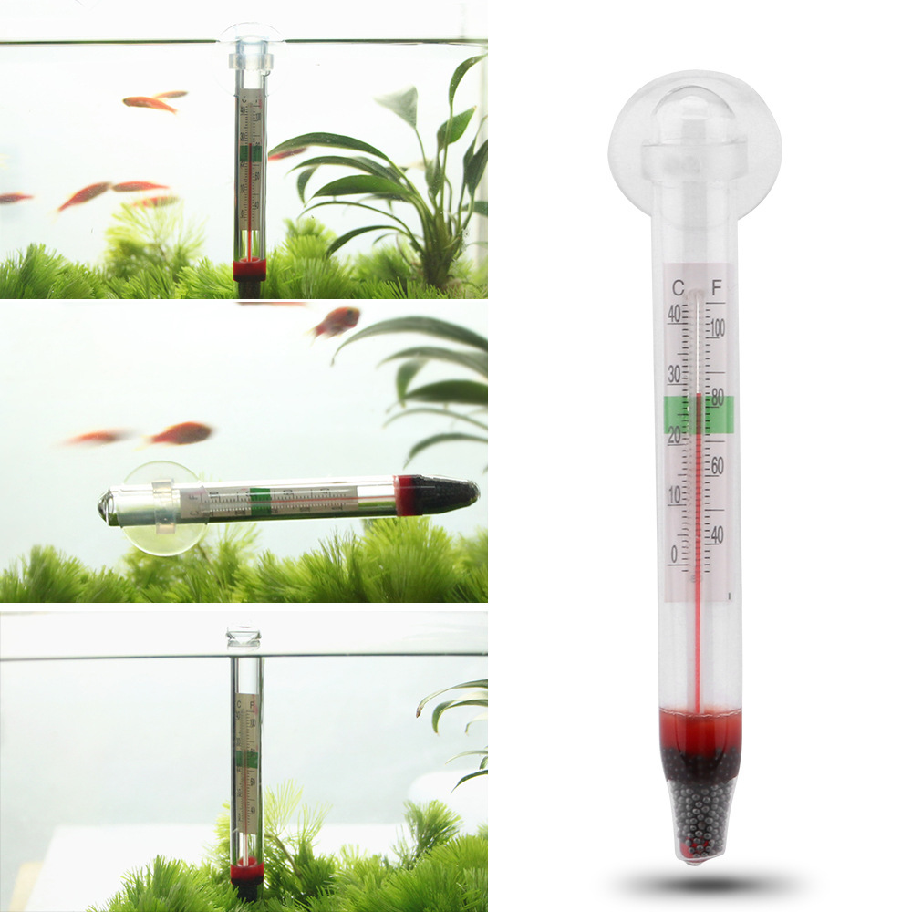 Fish tank thermometer Thermometer Hook Glass Hook Glass High Precision Grass Cylinder Electronic Test Water Temperature Suction Cup Thermometer
