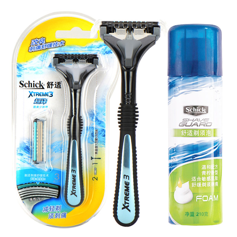 Schick Comfort Hyperfrontal 3 Manual Shaver Men's Old Shave Knife 3-Layer Blades Aloe-Taobao