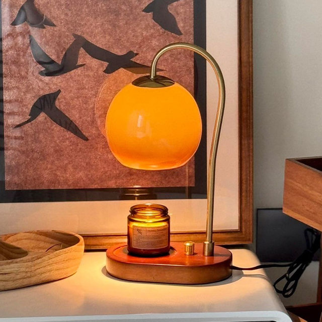 Vintage Aromatherapy Wax Lamp, Flameless, Timer Function, High Aesthetic Value, Birthday Gift, Bedroom Ambient Light, Retro Bedside Table Lamp