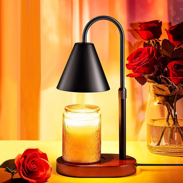 Flameless Aromatherapy Lamp, Wax Melting Lamp, Timed Warm Nordic Candle Melting Lamp, Adjustable Height Diffuser, Vintage Decorative Bedroom Bedside Lamp