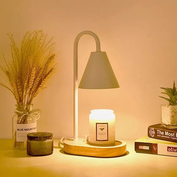 Flameless Aromatherapy Lamp, Wax Melting Lamp, Timed Warm Nordic Candle Melting Lamp, Adjustable Height Diffuser, Vintage Decorative Bedroom Bedside Lamp