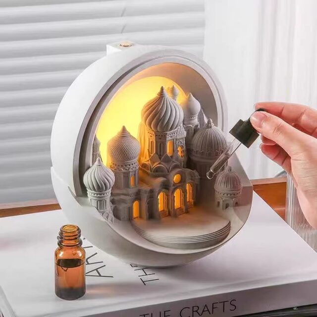 Mocha Hall Wedding and Engagement Gift Atmosphere Aromatherapy Lamp Essential Oil Bedroom Bedside Lamp Night Light