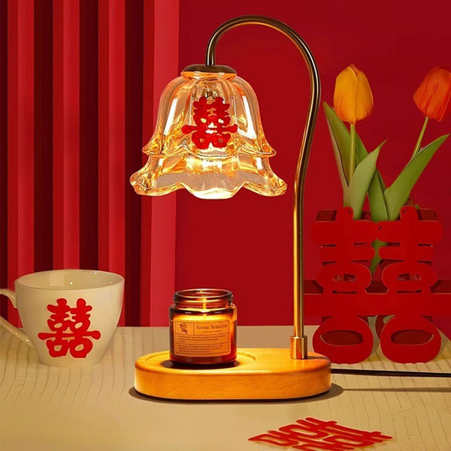 Popular Retro High-End Lily of the Valley Aromatherapy Lamp, Wax Melting Lamp, Bedroom Bedside Lamp, Ambient Light, Fragrance Beauty Salon