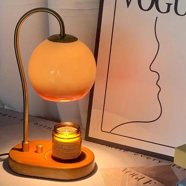 Vintage Aromatherapy Wax Lamp, Flameless, Timer Function, High Aesthetic Value, Birthday Gift, Bedroom Ambient Light, Retro Bedside Table Lamp